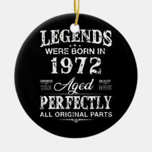 Vintage 1972 Funny 50 jaar oude Mannen en vrouwen Keramisch Ornament