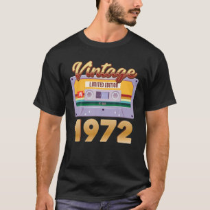 Vintage 1972, geboren in Classic Cassettebandje Li T-shirt