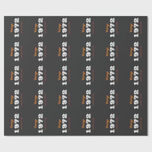 Vintage 1972 Limited Edition – 54e verjaardag Cadeaupapier (Vlak)