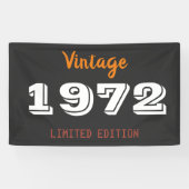 Vintage 1972 Limited Edition Banner – Retro 54th (Horizontaal)