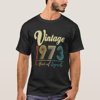 Vintage 1973 49Th Birthday 49 Years Old Gift Men W T-shirt