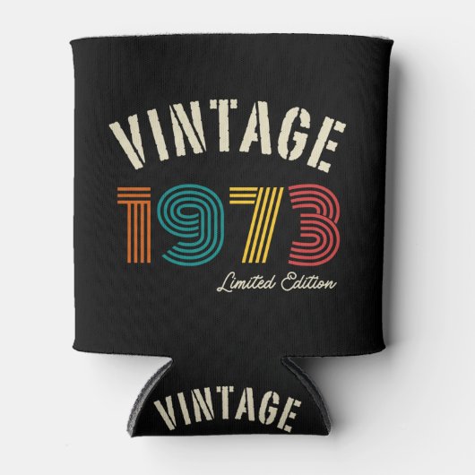 Vintage 1973 51ste verjaardag blikjeskoeler (Voorkant)