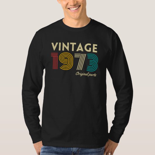 Vintage 1973 51ste verjaardag t-shirt (Voorkant)