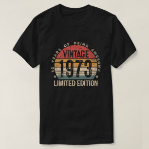 Vintage 1973 52 Jaar Oude Mannen Vrouwen 52e Verja T-shirt