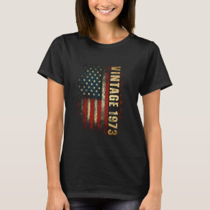 Vintage 1973 Amerikaanse vlag 52ste verjaardag 52  T-shirt