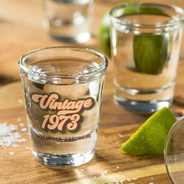 Vintage 1973 Geboorte Jaar Custom Shot Glass Glas