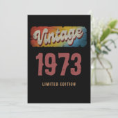 VINTAGE 1973 GELIMITEERDE EDITIE AANGEPAST KAART (Staand voorkant)