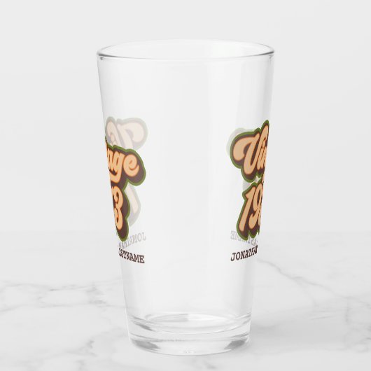 Vintage 1973 Glazen trommel (Rechts)