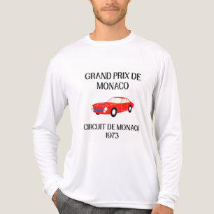 Vintage 1973 Grand Prix van Monaco Racen Tri-Blend Shirt