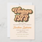 Vintage 1973 uitnodiging 50e verjaardag (Voorkant)