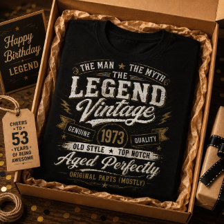 Vintage 1973 Verouderd Perfect 53e Verjaardag T-shirt