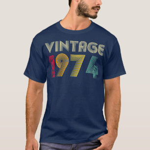 Vintage 1974 47e verjaardag Mannen met wiet retro T-shirt