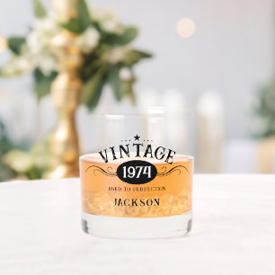 Vintage 1974 50e verjaardag whisky glas
