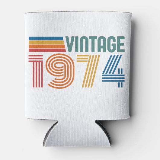 Vintage 1974 50ste verjaardag blikjeskoeler (Voorkant)