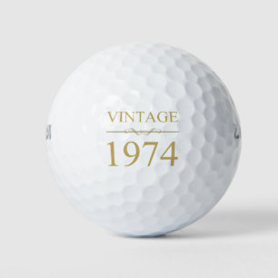 Vintage 1974 50ste verjaardag golfballen