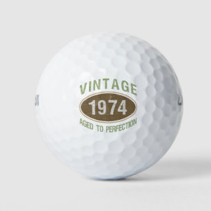 Vintage 1974 50ste verjaardag golfballen
