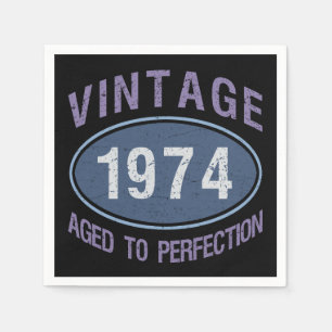 Vintage 1974 50ste verjaardag servet