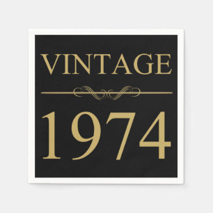 Vintage 1974 50ste verjaardag servet