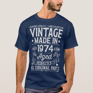 Vintage 1974 50ste verjaardag t-shirt