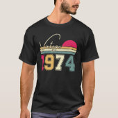 Vintage 1974, 50ste verjaardagscadeau t-shirt (Voorkant)