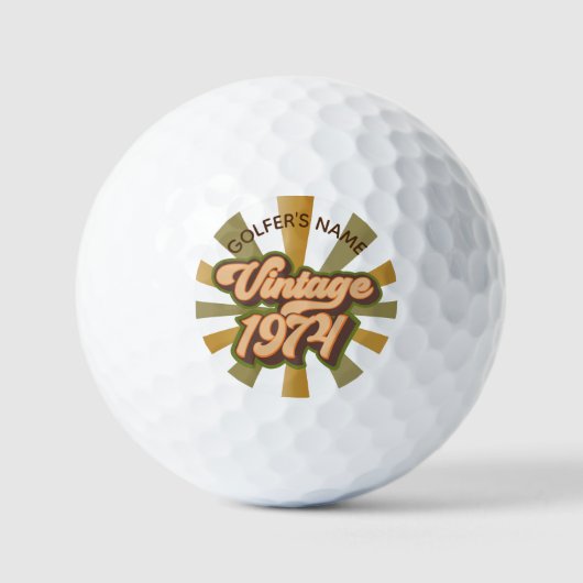 Vintage 1974 Custom Golfballen (Voorkant)