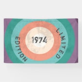 Vintage 1974 gelimiteerde editie 50th Birthday Spandoek (Horizontaal)