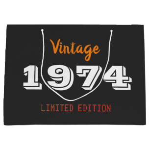 Vintage 1974 Grote Cadeautas – 52e verjaardag limi