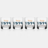 Vintage 1974 jaar beperkte editie Verjaardag Whisky Glas (Voorkant)