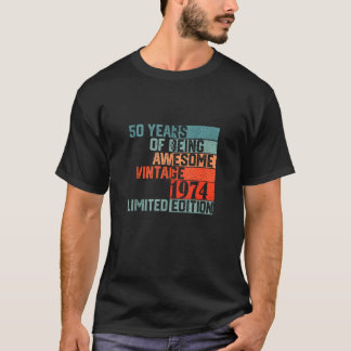 Vintage 1974 Limited Edition 50 jaar oude geschenk T-shirt