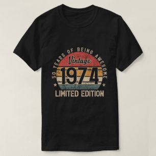 Vintage 1974 Limited Edition 50e verjaardag T-shirt