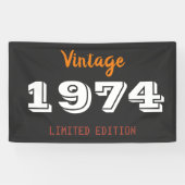Vintage 1974 Limited Edition Banner – Retro 52nd (Horizontaal)