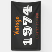 Vintage 1974 Limited Edition Banner – Retro 52nd (Verticaal)