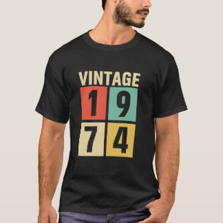 Vintage 1974 Verjaardag 50e jaar Grappig 50 jaar o T-shirt
