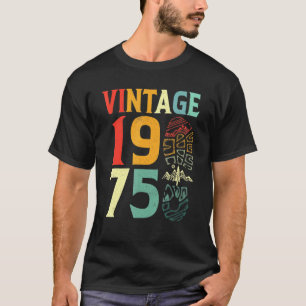 Vintage 1975 47 Jaar Oud Verjaardag Camping Wandel T-shirt