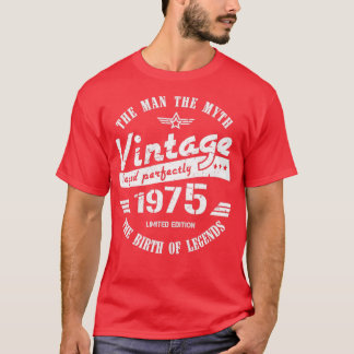 Vintage 1975 47e verjaardag van de geboorte van ma t-shirt