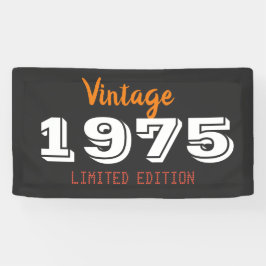 Vintage 1975 50e verjaardag – Limited Edition Retr Spandoek