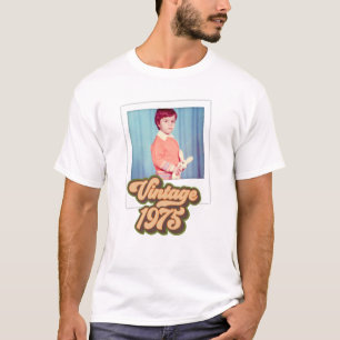 Vintage 1975 50ste verjaardag foto  t-shirt