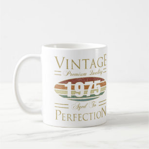 Vintage 1975 50ste verjaardag koffiemok
