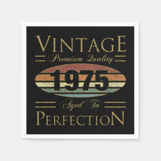 Vintage 1975 50ste verjaardag servet