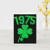 Vintage 1975 50ste verjaardag St. Patricks Day Sha Kaart (Gele Bloem)