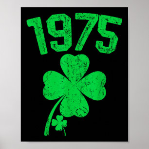 Vintage 1975 50ste verjaardag St. Patricks Day Sha Poster