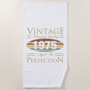 Vintage 1975 50ste verjaardag strandlaken