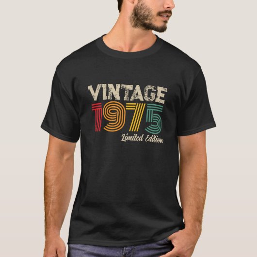 Vintage 1975 beperkte editie t-shirt (Voorkant)