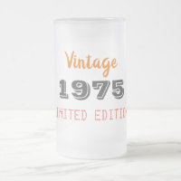 Vintage 1975 Bevroren Bierglas – Cadeau voor 50ste
