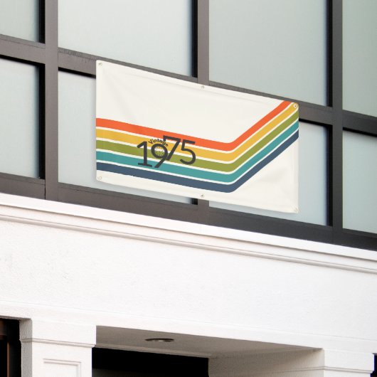 Vintage 1975 Design Party Spandoek (Buitenkant Gebouw)