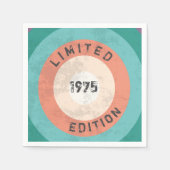 Vintage 1975 gelimiteerde editie 50th Birthday Servet (Voorkant)