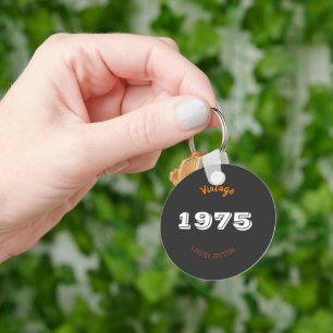 Vintage 1975 gelimiteerde editie 50th Birthday Sleutelhanger