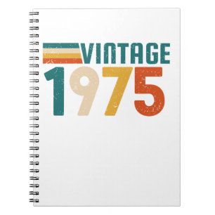 VINTAGE 1975 NOTITIEBOEK