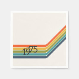 Vintage 1975 ontwerp papieren servet. servet