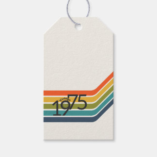 Vintage 1975 Retro Design Gift Tags Cadeaulabel